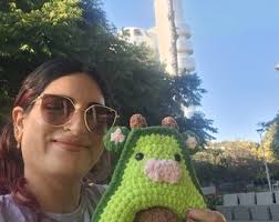 Handmade Crocheted Amigurumi Avocado Cow Plushy Can Be Ordered in Custom  Colors