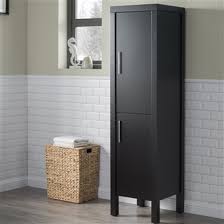 This linen cabonet is modeled in a cottage style with its vintage detailing, distressed white finish and a. Modern Bathroom Linen Cabinets Bathroom Storage
