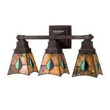 One good option to create a contemporary feeling is a bath bar light. Meyda Tiffany 31231 Mackintosh Leaf 3 Light Bathroom Light Meyda Vanity Lighting Wall Sconce Lighting