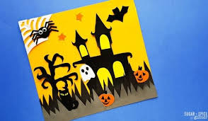 After that, the box shoots fire, smoke, and crumpled paper out of it often. Haunted House Cut Out Craft With Printable Template Sugar Spice And Glitter