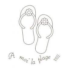 Motif De Broderie Machine Redwork Tong Chaussures De Plage Brondons Et Scrappons Motifs De Broderie Broderie Machine Broderie