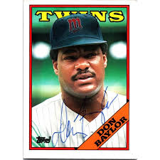 Don Baylor signed baseball card (Minnesota Twins) 1988 Topps #545
