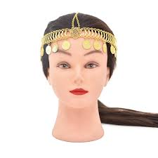 Aksesoris Rambut India Koin Rumbai Menari Kepala Rantai Ikat Kepala Diukir  Bunga Kristal Hiasan Kepala Gypsy Arab Pesta Perhiasan Rambut
