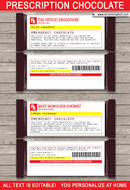 Happy Birthday Birthday Nutrition Facts Label Template Gag Prescription Label Templates Emergency Chocolate Chocolate Labels Candy Bar Labels
