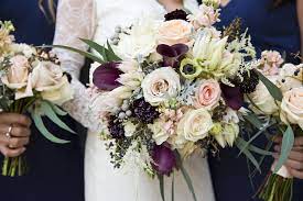 Here is a list of our best choices. Eggplant Blush And Ivory Bouquet Accented With Touches Of Navy Textures Garden Roses Blushing Bride Protea Anemone Calla Lilies And Svadba Buket Ikebana