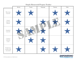 free printable simple homework chart empowering parents