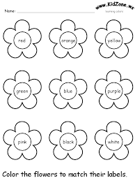 Review Flowers Color Worksheets For Preschool Preschool Colors Color Worksheets