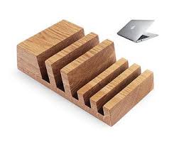 Wooden Multiple Charging Station For Ipad Iphone Kindle Up To 5 Devices Docking Station Ipad En Hout