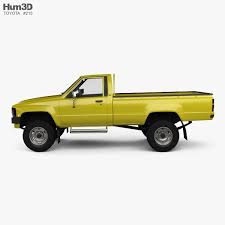 3d Model Of Toyota Hilux Dx Long Body 1983 Toyota Hilux Toyota 3d Model