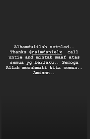 Penyanyi muhammad naim daniel baharin diberi tempoh seminggu untuk menyelesaikan pertikaian berhubung penghasilan. Biarlah Mulut Mama Macam Puaka Tapi Isu Wanita Di Balik Sumpah Ibu Dayana Amerda Buka Cerita Naim Daniel Hubungi Minta Maaf Media Hiburan