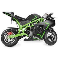 Xtremepowerus 40cc 4 Stroke Gas Pocket Bike Mini Motorcycle Epa Green Walmart Com Pocket Bike Bike Kids Ride On