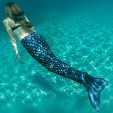 Black Mermaid/Merman Tail for Kids & Adults | Fin Fun Mermaid