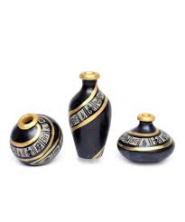 Black And Gold Design For Pots Painted Pots Egyptian Home Decor Inexpensive Home Decor Cheap Home Decor