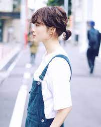 一つ結び ひとつ結び アレンジ13選 おばさんぽく見えないstyle集 キナリノ ボブパーマ アレンジ ショート パーマ ボブパーマ