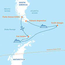 These usually head across drake's passage to the. Map Antarctica South Georgia Antarctica21 Far South Expeditions