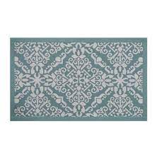 Geometric light teal 44 in. Better Homes Gardens Teal Jacquard Woven Kitchen Rug 20 X34 Walmart Com Walmart Com