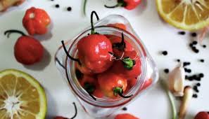Haitian Sour Orange Infused Hot Pepper Sauce Tchakayiti Piments Farcis Recettes Haitiennes Sauce Au Piment Fort