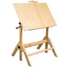 Amazon Com Wood Drafting Table By Meeden Height Adjustable Drawing Desk With Tiltable Tabletop For Artwork Wood Drafting Table Drawing Desk Drafting Table