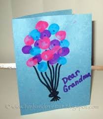 Handmade Greeting Card For Grandmother Birthday Thumbprint Balloons Grandma Birthday Card Dad Birthday Card Homemade Birthday Cards