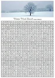 An answer key for the crossword puzzle is provided. Free Printable Winter Word Search Puzzle