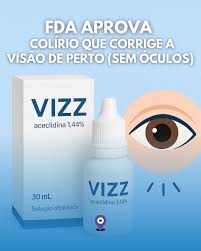 Chegou o VIZZ (aceclidina 1,44%), indicado para o tratamento da presbiopia, aquela dificuldade para ler de perto que chega com a idade. 💡 Como funciona? O VIZZ contrai levemente a pupila, criando