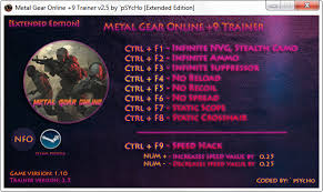 Release Metal Gear Online 8 9 Exed Trainer