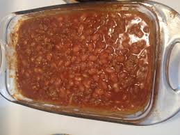 Stir in ground beef, onion and apple, smooshing with potato masher or wooden spoon to break meat up. Bbq Baked Beans 1 Large Can Bush S Vegetarian Baked Beans 1 Lb Cooked Ground Beef Seasoned W S P 1 2 C Hormel Bac Bbq Baked Beans Baked Beans Hormel Bacon