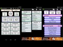 D D 5e Fifth Edition Character Sheet App Android Youtube