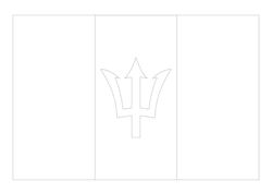 Barbados national flag, official flag of barbados accurate colors, true color. Barbados Flag Coloring Country Flags