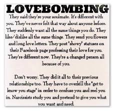 Feeling comfortable with someone quickly can be a good sign, but saying i love you, making plans to meet. White Lovebombing Meme After Narcissistic Abuse