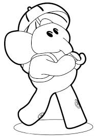 Pocoyo Friend Elly Is Going To School Coloring Page Color Luna Coloring Pages School Coloring Pages Coloring Pictures