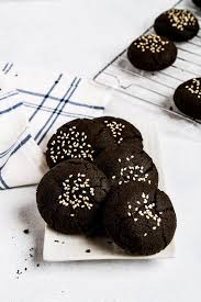 Make These Chewy Tahini Cookies Today Made With Black Tahini These Cookies Are Not Only Stricking In Color But Tahini Cookies Raw Vegan Cake Cookie Recipes