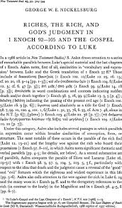Free pdf the book of enoch the prophet ~~ uploaded by hermann. Riches The Rich And God S Judgment In 1 Enoch 92 105 And The Gospel According To Luke New Testament Studies Cambridge Core