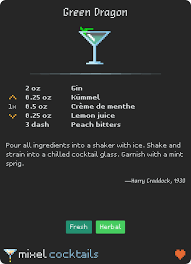 Green Dragon Cocktail Recipe Recipe Cocktails Cold Drinks Alcohol Liquor Drinks