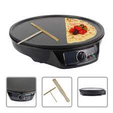 A crepe maker is a cooking device used to make crepes, galettes, pancakes, blinis or tortillas. Todeco Crepiere Machine A Crepes Grande Plaque Materiau Aluminium Et Bakelite Crepiere Achat Prix Fnac