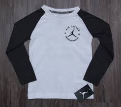 Air Jordan Shirt Black And White Air Jordan Boy Long Sleeve T Shirt Charcoal Gray White Jumpman 23 Jordan 23 Jumpman Longsleeve Ropa