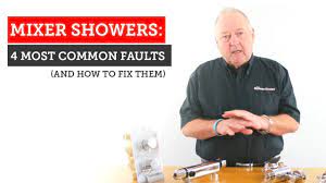 When calcium deposits from the water start to build up and clog the whole on the showerhead. Mixer Shower Problems 4 Most Common Mixer Shower Faults Repair Tips Youtube