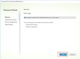 How Do I Deploy Self Service Password Reset For The First Time