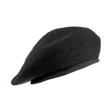 Wool Military Beret Black