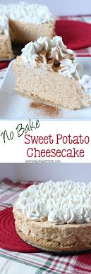 No Bake Sweet Potato Cheesecake This Cheesecake Is So Easy Creamy And Decadent You D Never Know It Was A No Ba Sweet Potato Cheesecake Baking Sweet Baking
