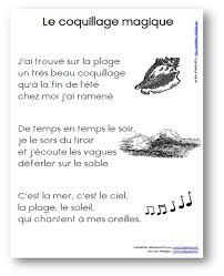La Mer Comptine Le Coquillage Magique Poesie Sur La Mer Comptines Chanson Sur La Mer