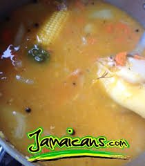 Step by step photos of jerk chicken soup. Jamaican Chicken Pumpkin Soup