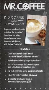 Check This Pin For Details On How To Win The Grand Prize Of 500 Or One Of Two Mr Coffee Cafe Latte Makers In The Mr Coffee Branding Mr Coffee Coffee Cafe