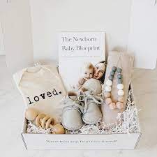 Loved Organic Bodysuit Black Newborn Gift Boxes Boho Baby Gifts Baby Gift Basket