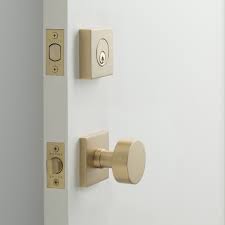 Berlin Deadbolt Satin Brass Deadbolt Front Door Hardware Satin Brass