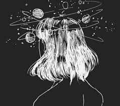 Imagen De Planet Art And Black And White Planet Drawing Space Drawings Black And White Drawing