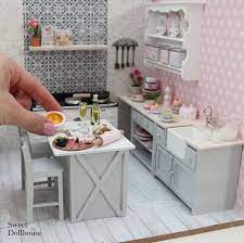 List Of Pinterest Miniature Kitchen Pictures Pinterest Miniature Kitchen Ideas Miniature Kitchen Dollhouse Miniatures Kitchen Grey Kitchen Furniture
