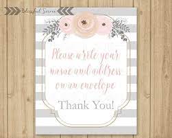 Please Write Your Name And Address On Envelope Sign Baby Etsy Baby Shower Signs Bridal Shower Signs Baby Signs
