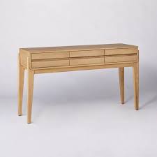 Herriman Wooden Console Table With Drawers Natural Threshold Designed With Studio Mcgee Wooden Console Table Wooden Console Console Table