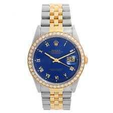 Manual winding (position 1) the crown is unscrewed. Men S Rolex Datejust 2 Tone Steel Gold Watch 16233 Blue Dial In 2021 Rolex Rolex Men Rolex Watches For Men